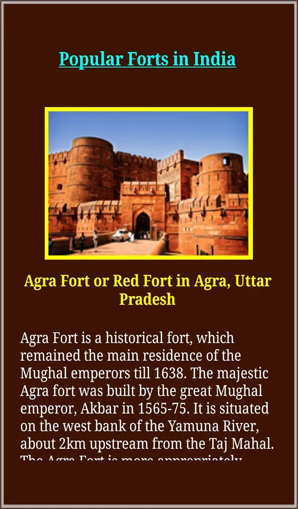 Forts in India | Indus Appstore | Screenshot