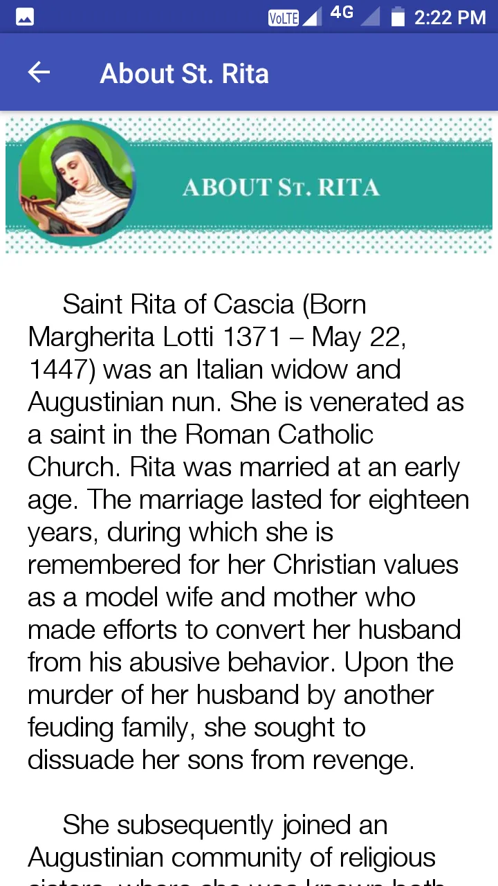 St Rita Novena Prayers | Indus Appstore | Screenshot