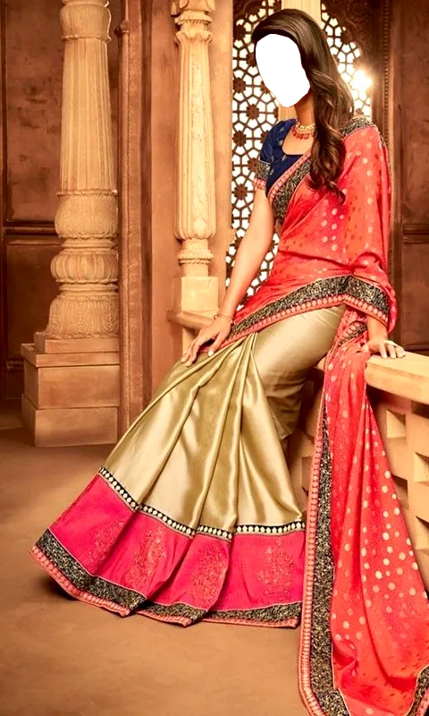 Women designer saree Montage | Indus Appstore | Screenshot