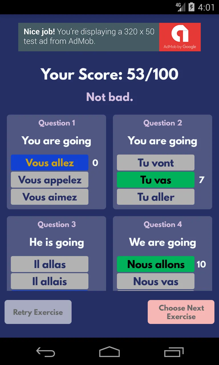 VerbSquirt French Verbs | Indus Appstore | Screenshot