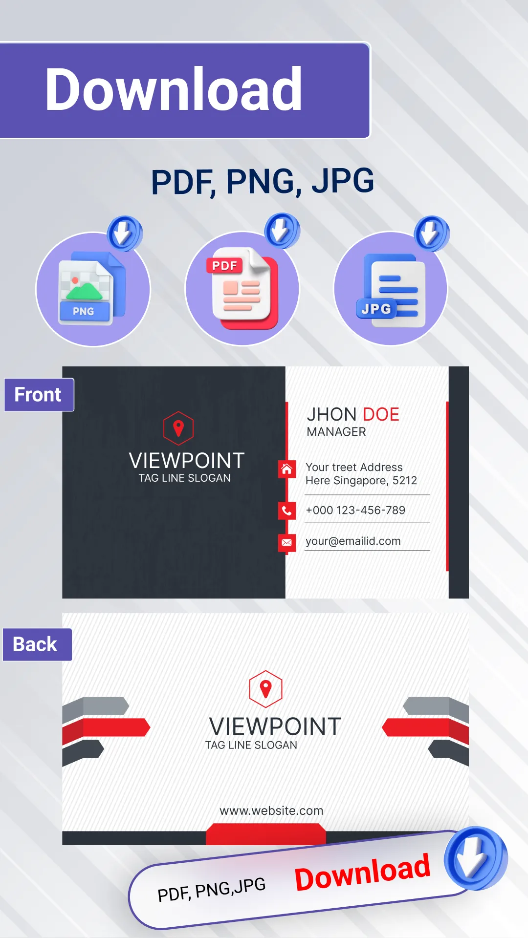 Business Card Maker Pro | Indus Appstore | Screenshot