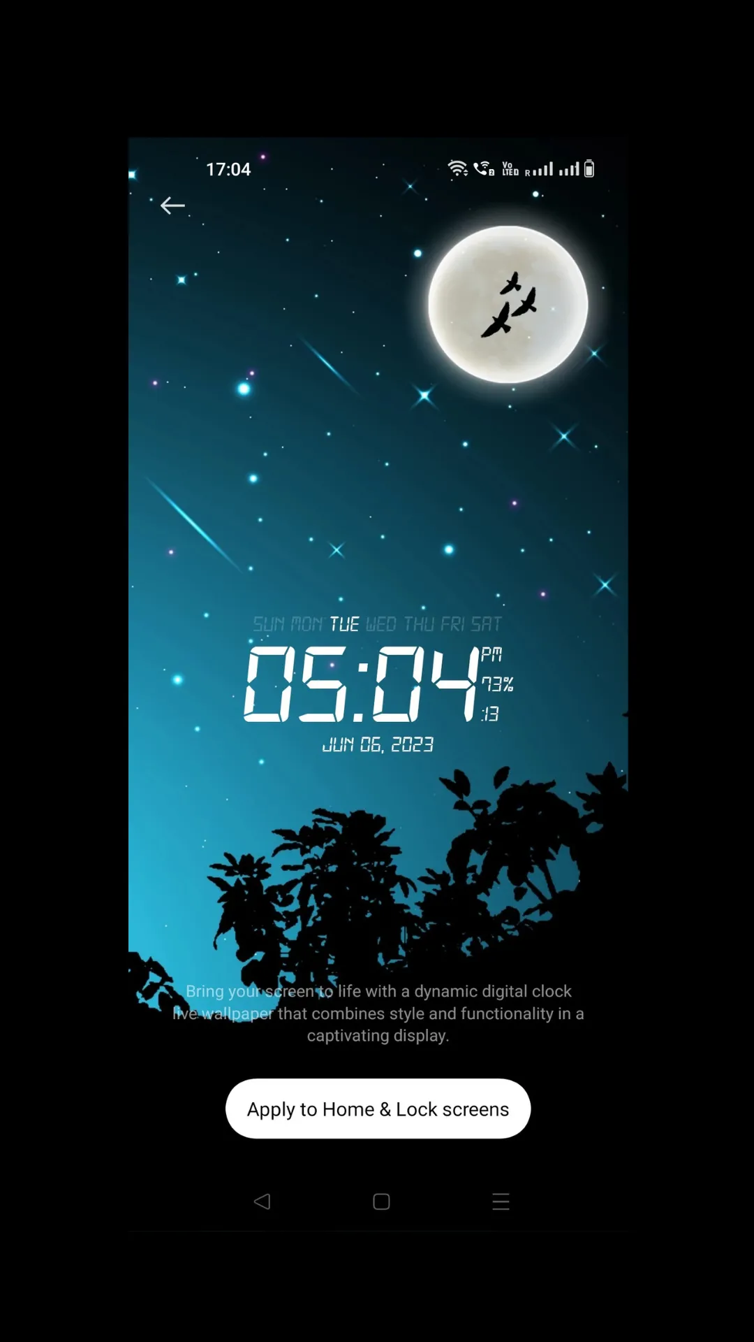 Digital clock live wallpaper | Indus Appstore | Screenshot