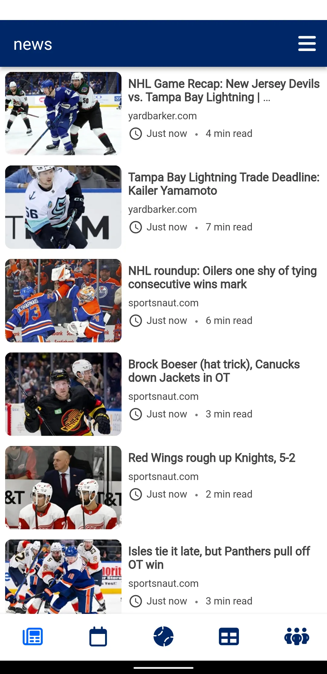 Tampa Bay Hockey | Indus Appstore | Screenshot