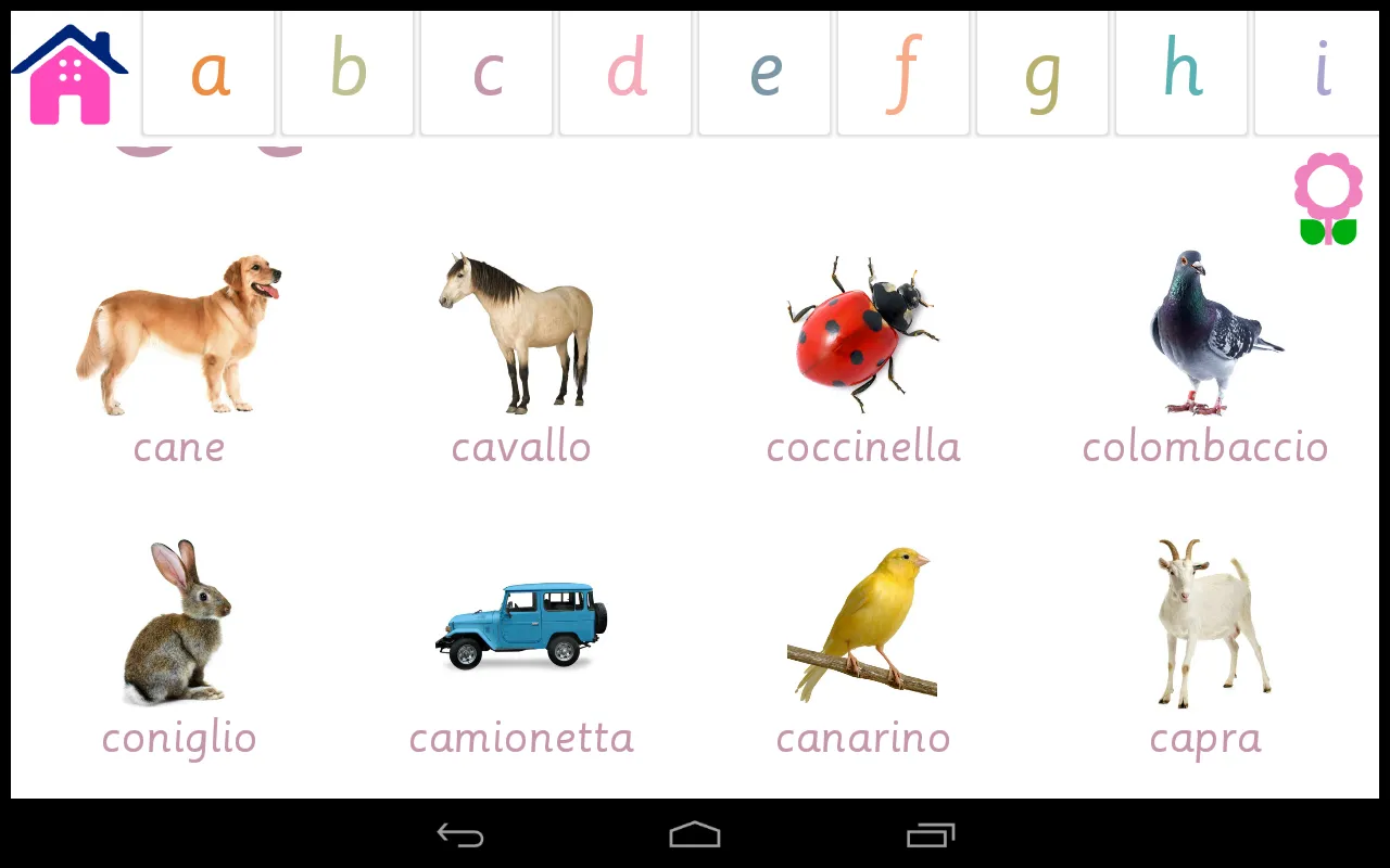 Alfabeto e vocabolario libro | Indus Appstore | Screenshot