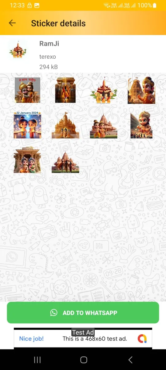 Shree Ram Stickers | Indus Appstore | Screenshot