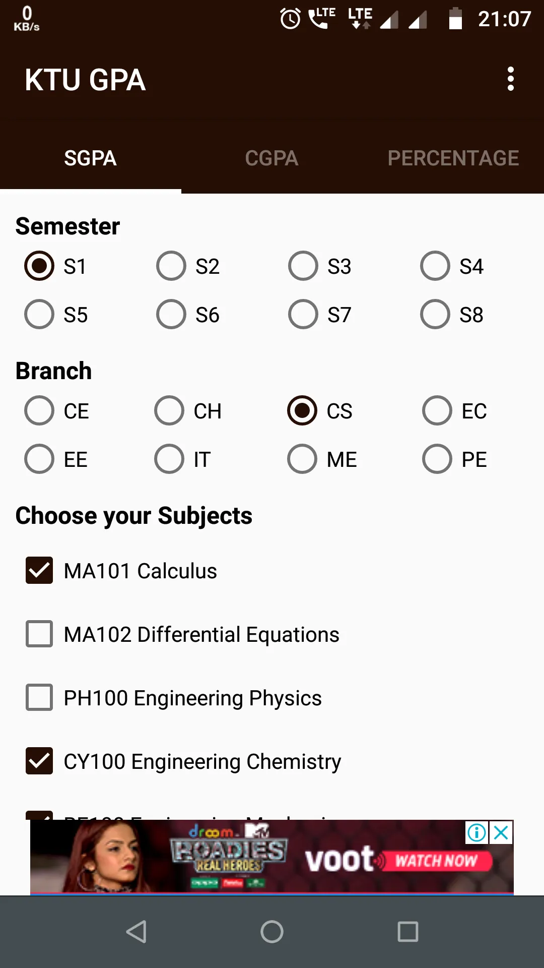 KTU GPA Calculator | Indus Appstore | Screenshot