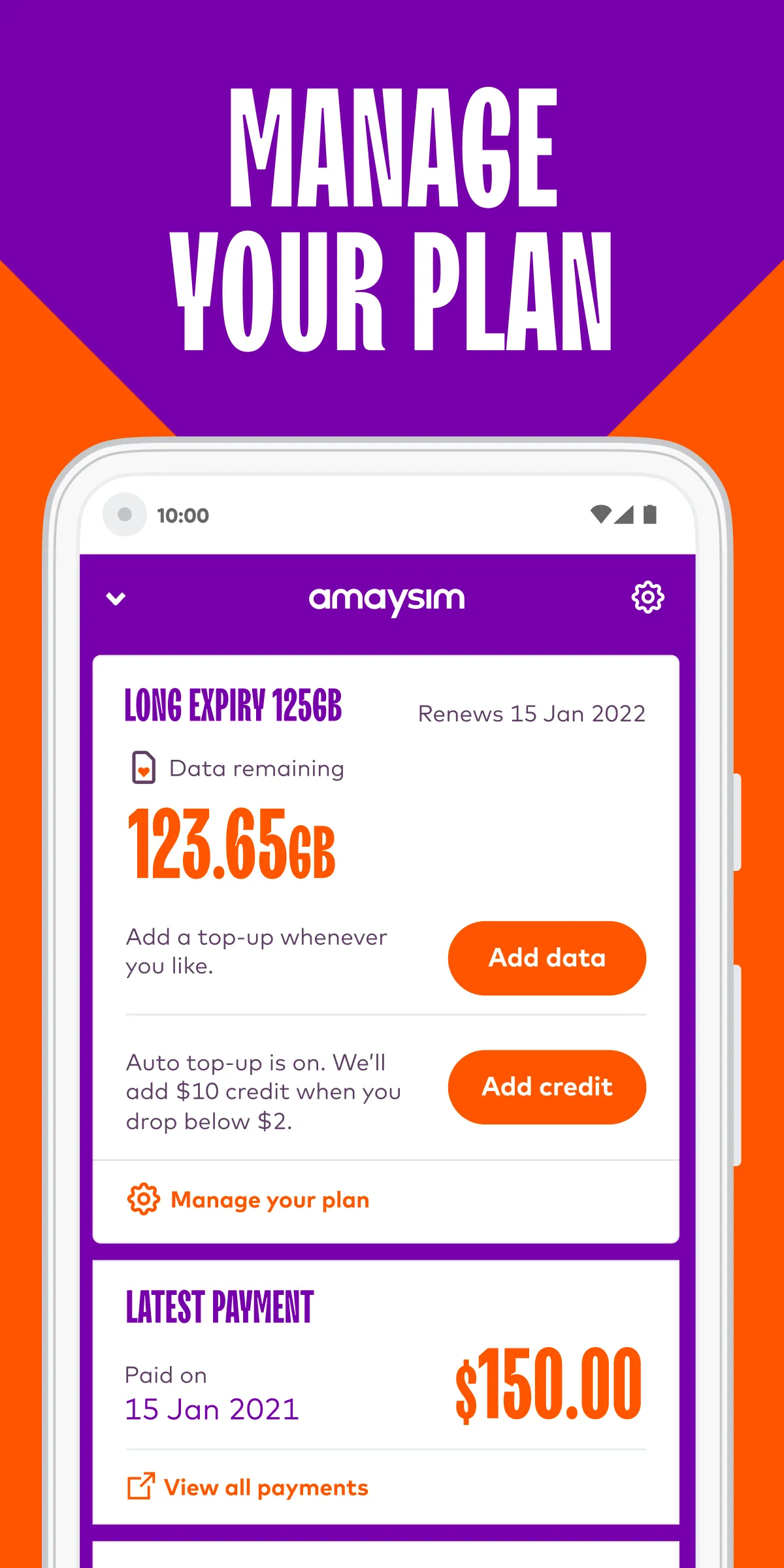 amaysim | Indus Appstore | Screenshot