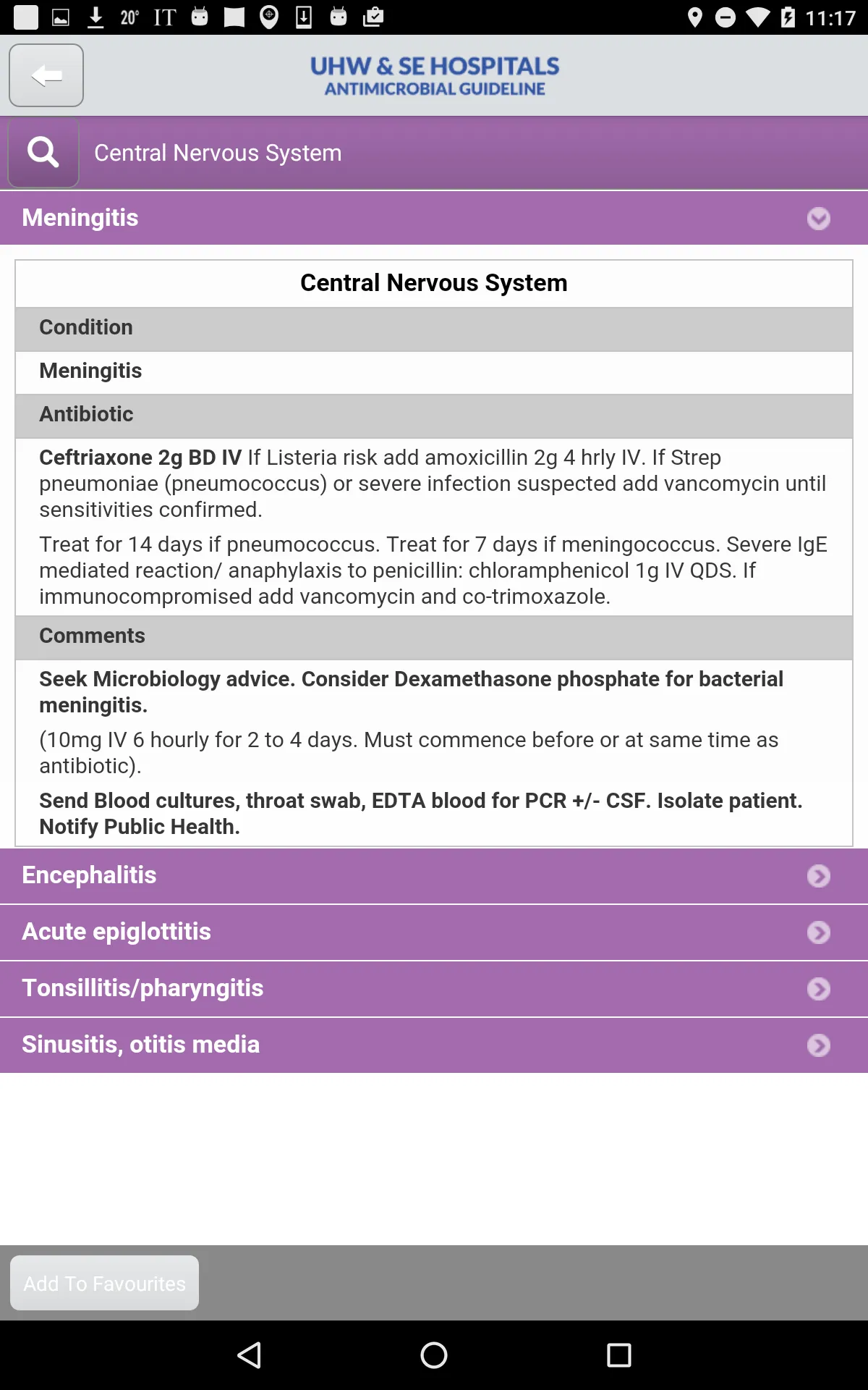 UHW Antimicrobial Guidelines | Indus Appstore | Screenshot