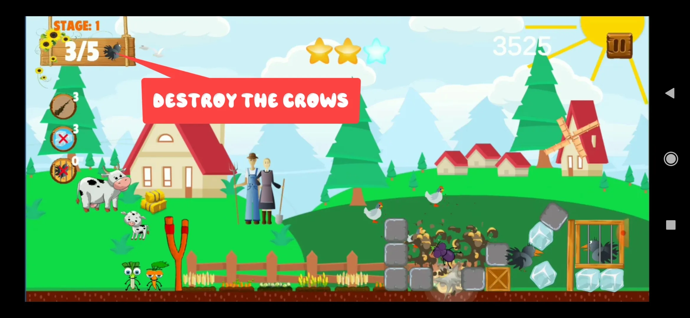 Angry Crows Slingshot Catapult | Indus Appstore | Screenshot