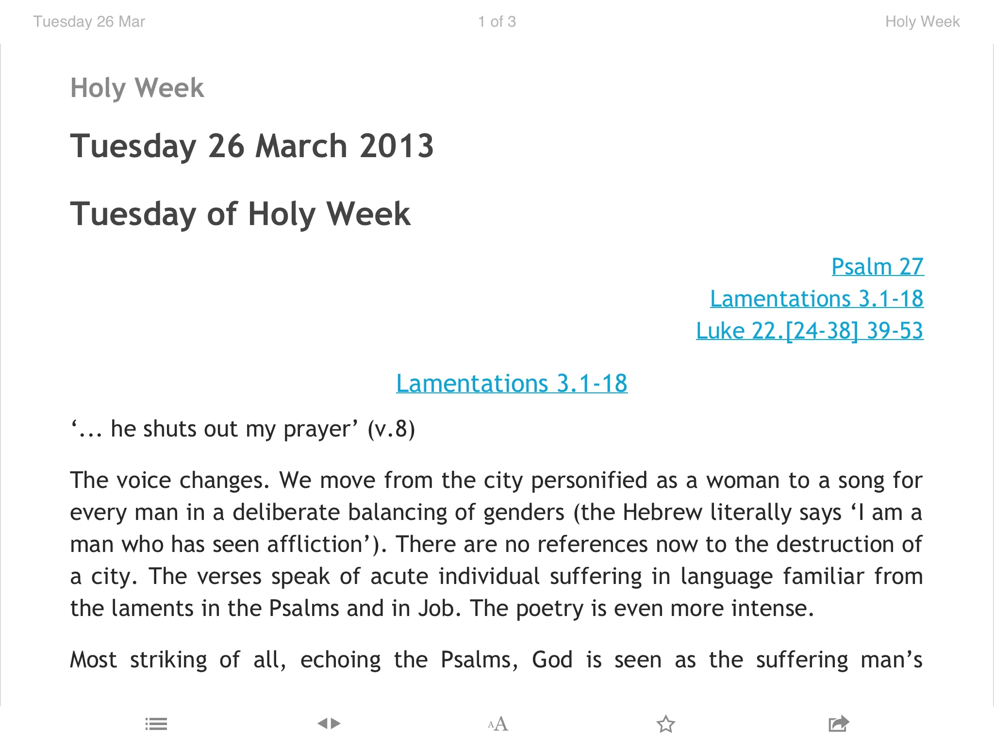 Reflections for Daily Prayer | Indus Appstore | Screenshot