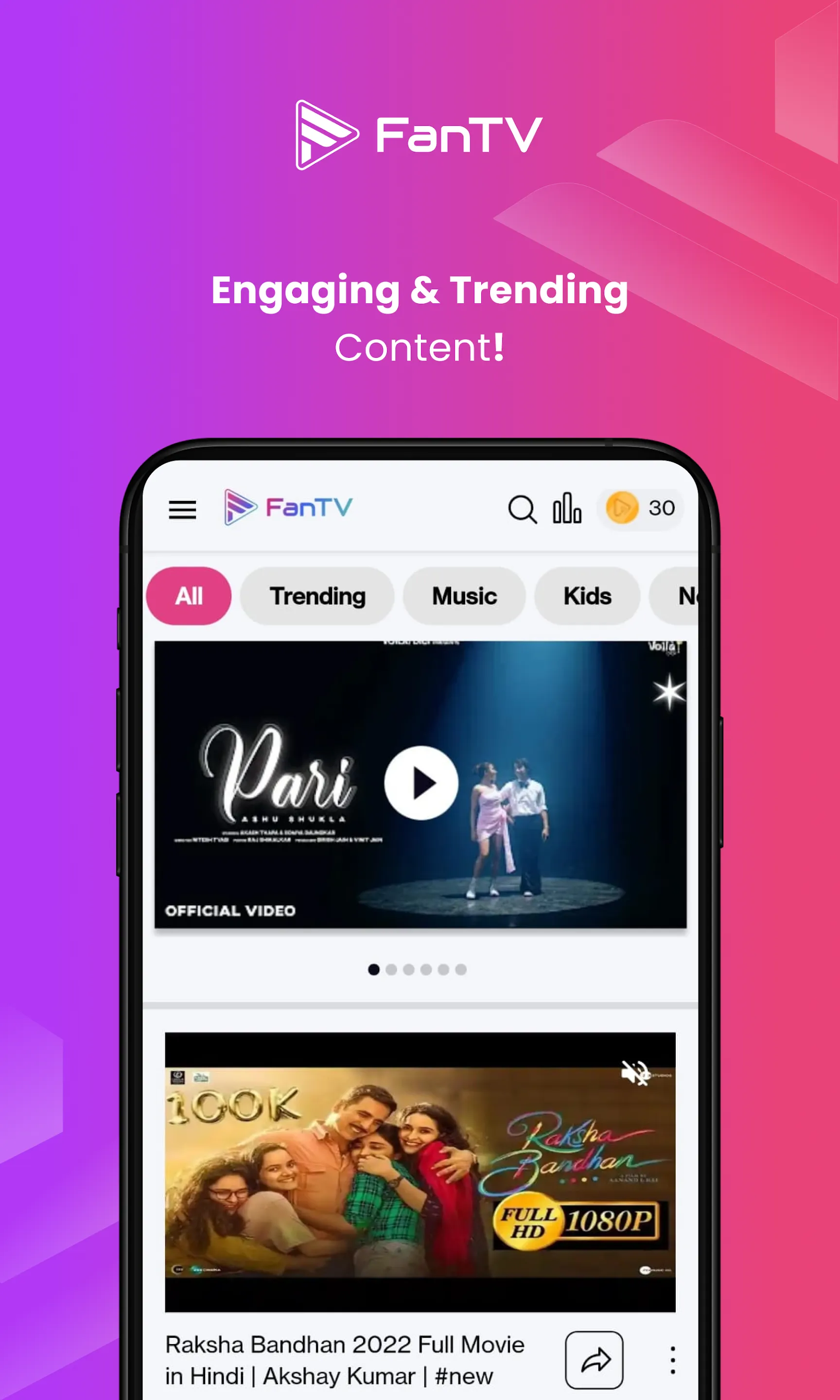 FanTV Trending Videos & Music | Indus Appstore | Screenshot