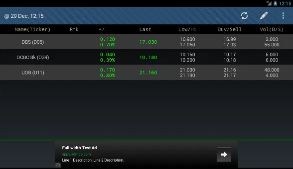 Singapore (SG) Stocks | Indus Appstore | Screenshot