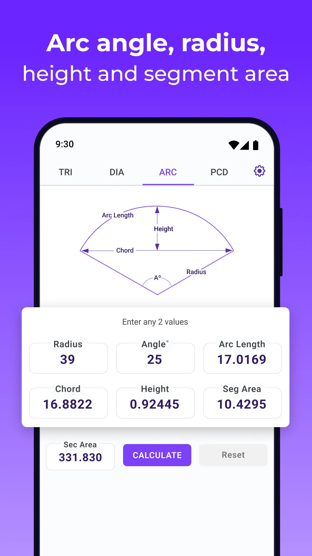 Angle Finder - Trig Calculator | Indus Appstore | Screenshot