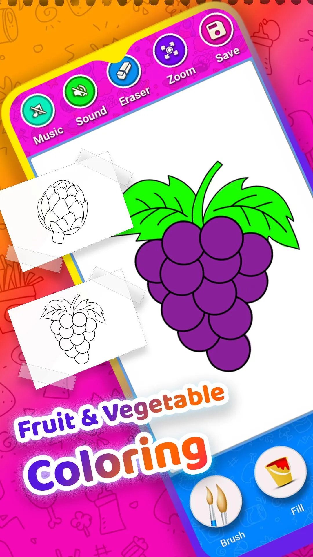 Fruits & Vegetable Coloring Bo | Indus Appstore | Screenshot