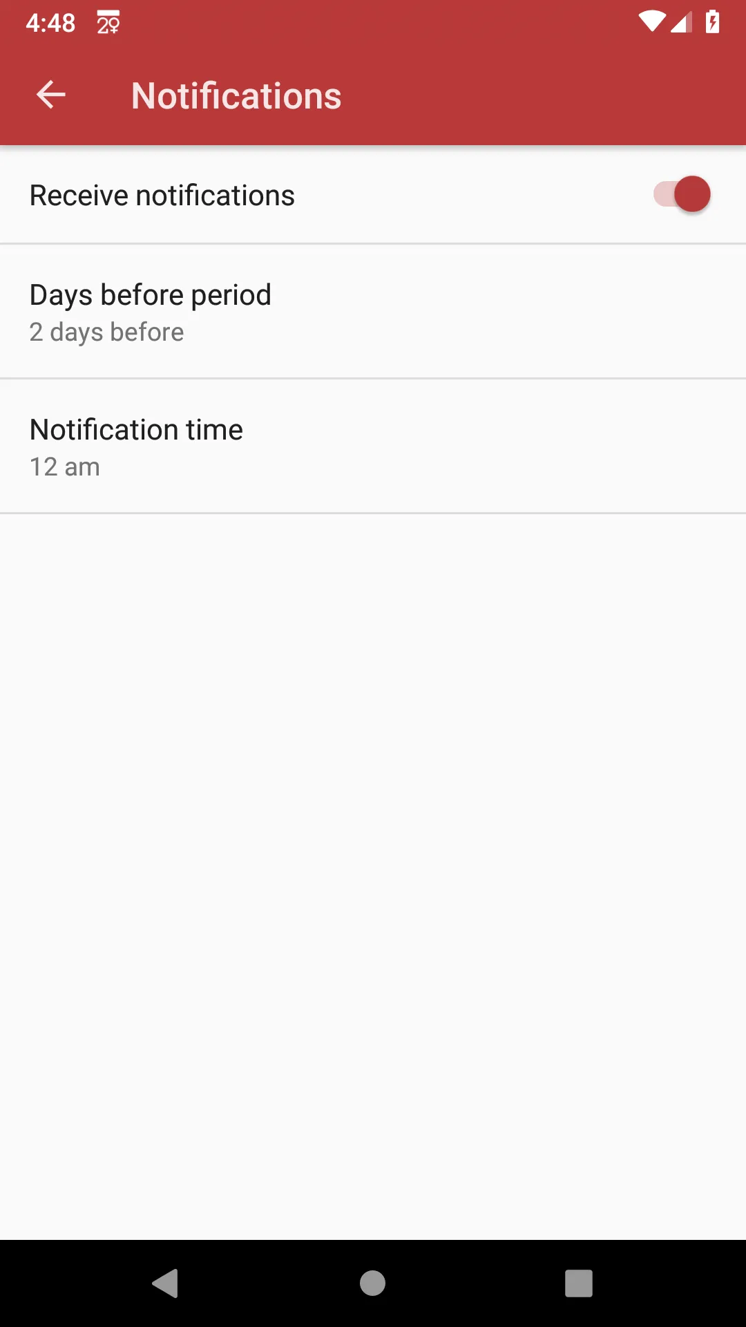 Simple Period Calendar | Indus Appstore | Screenshot