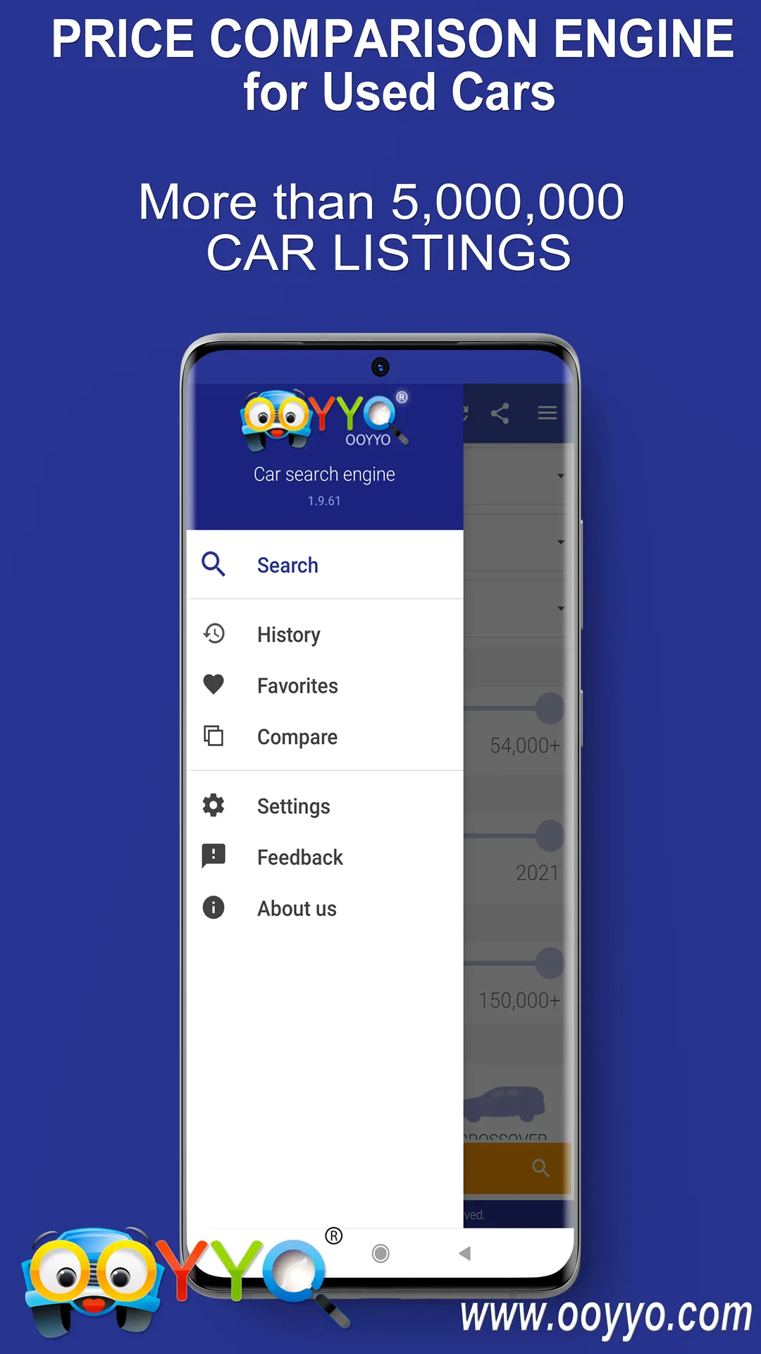 Car comparison engine – OOYYO | Indus Appstore | Screenshot