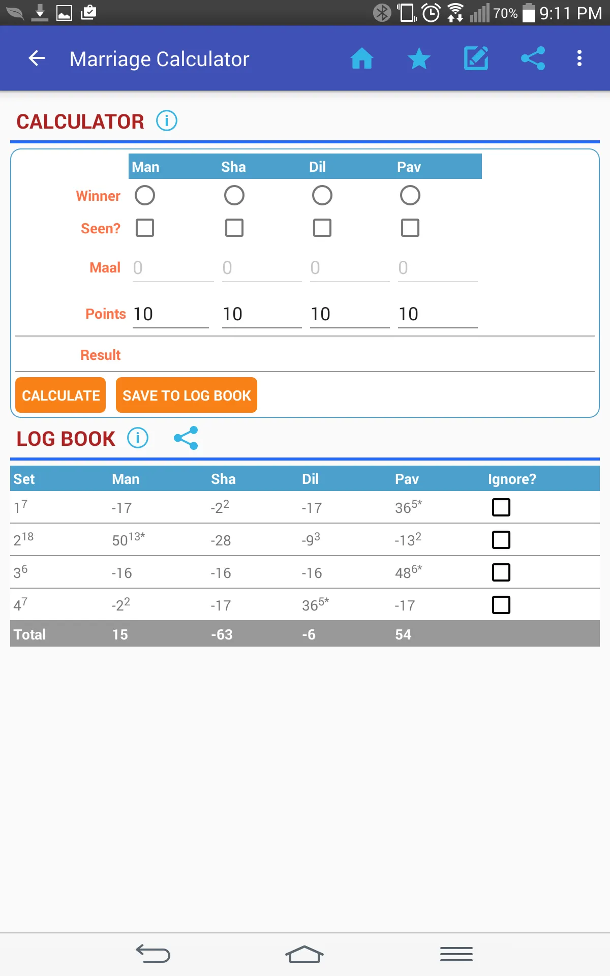 Marriage Taas Calculator | Indus Appstore | Screenshot