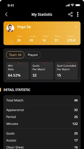 A-FOOTBALL - Football Stat | Indus Appstore | Screenshot