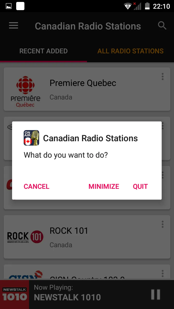 Canadian Radio Stations FM/AM | Indus Appstore | Screenshot