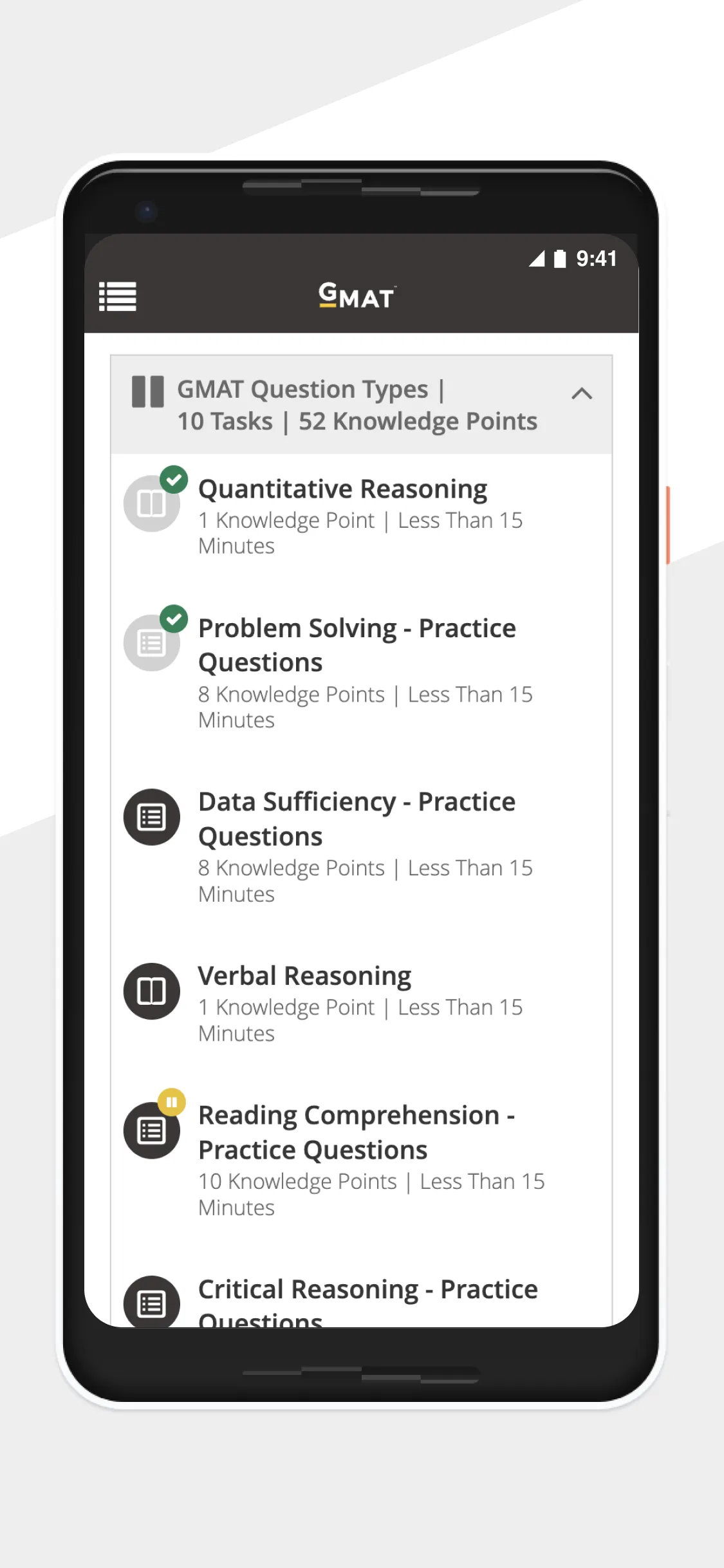 GMAT Official Practice | Indus Appstore | Screenshot