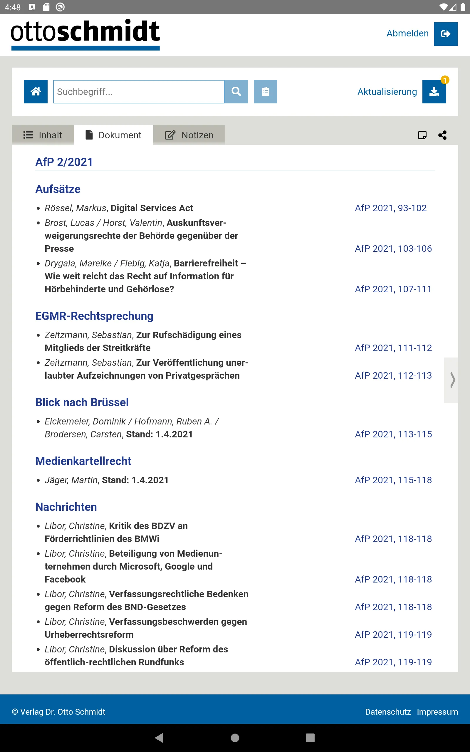 Zeitschriften | Indus Appstore | Screenshot