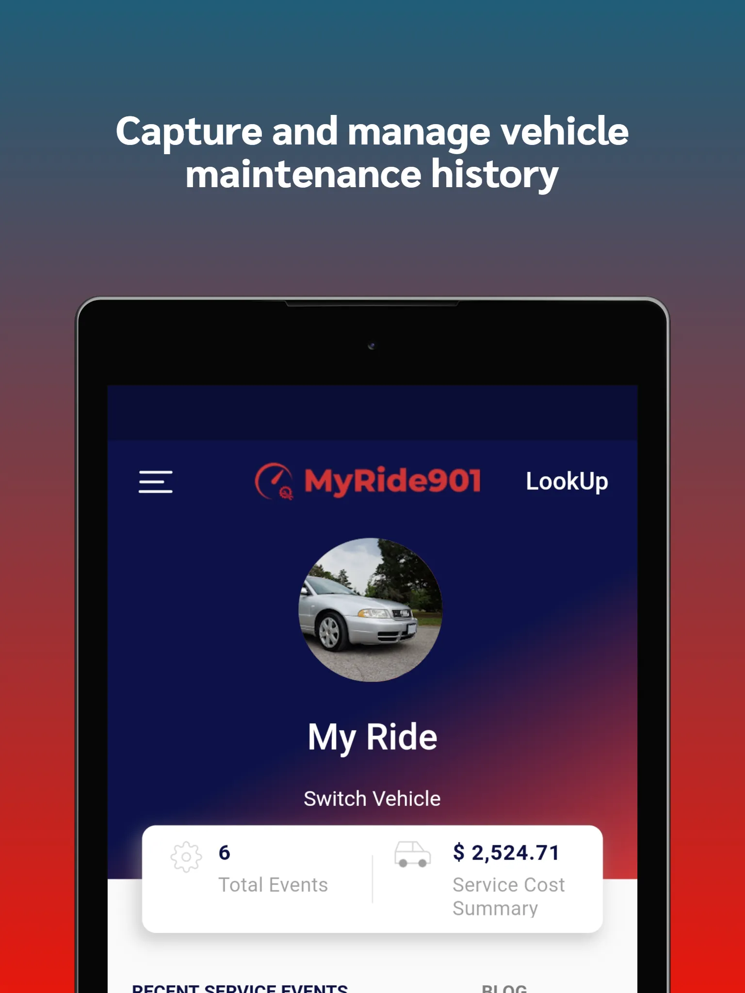 MyRide901 Car Maintenance Log | Indus Appstore | Screenshot