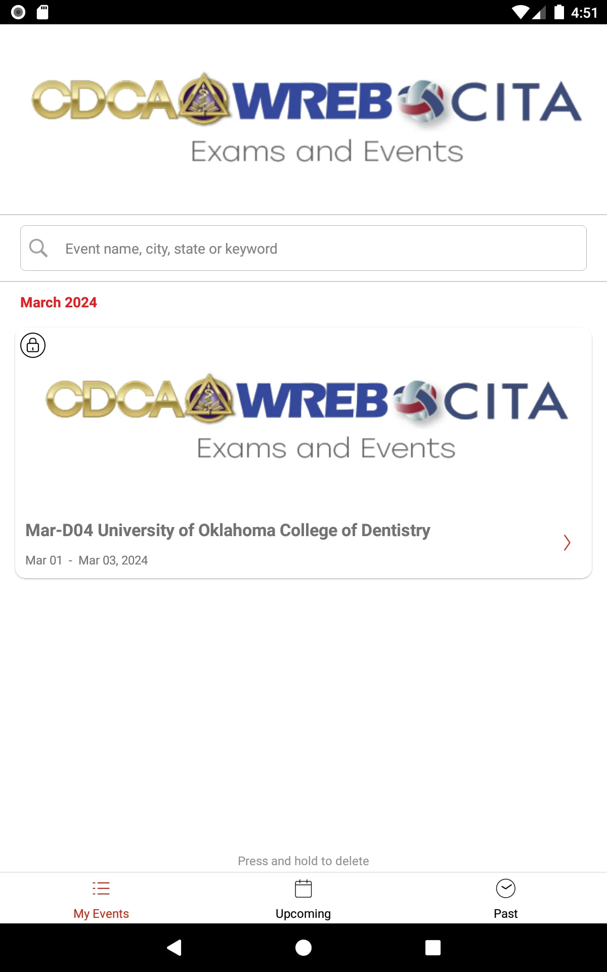 CDCA-WREB-CITA Exams & Events | Indus Appstore | Screenshot