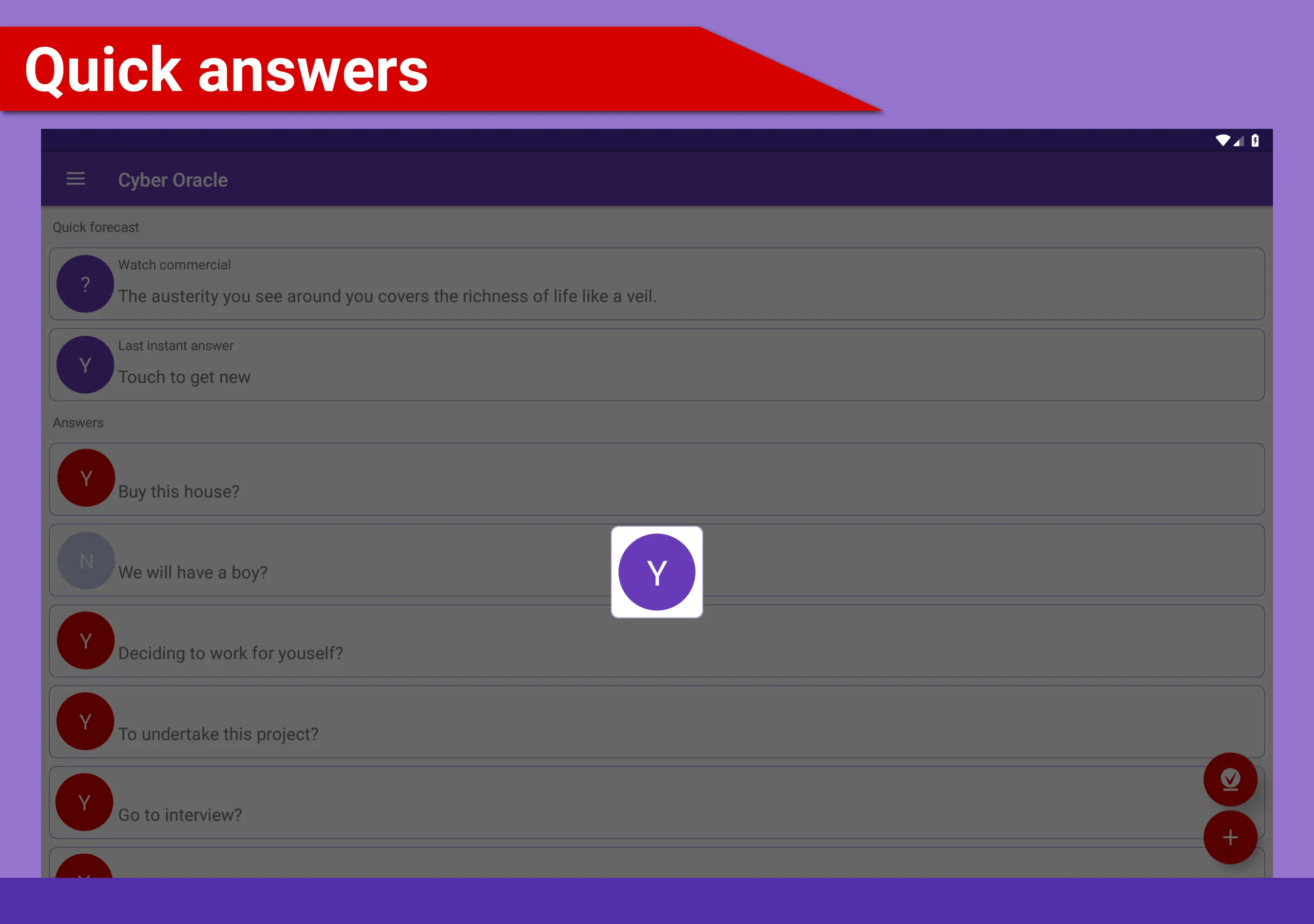 Cyber Oracle - Yes / No | Indus Appstore | Screenshot