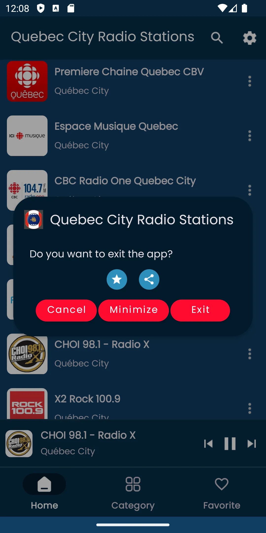 Radios from Quebec City | Indus Appstore | Screenshot