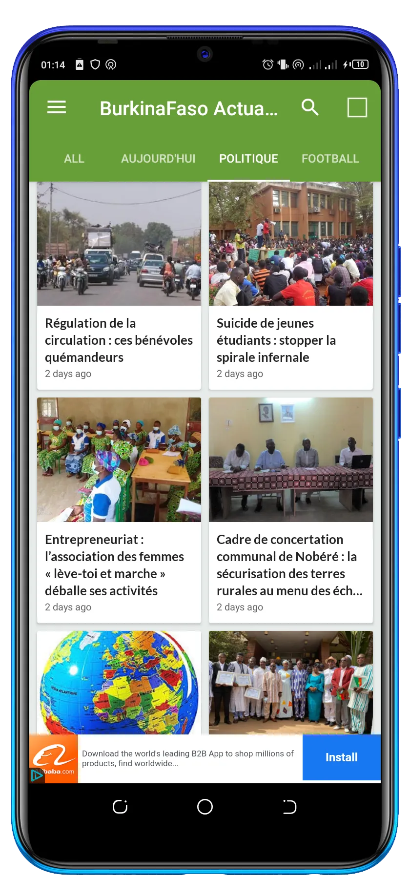 Burkina Faso News. | Indus Appstore | Screenshot