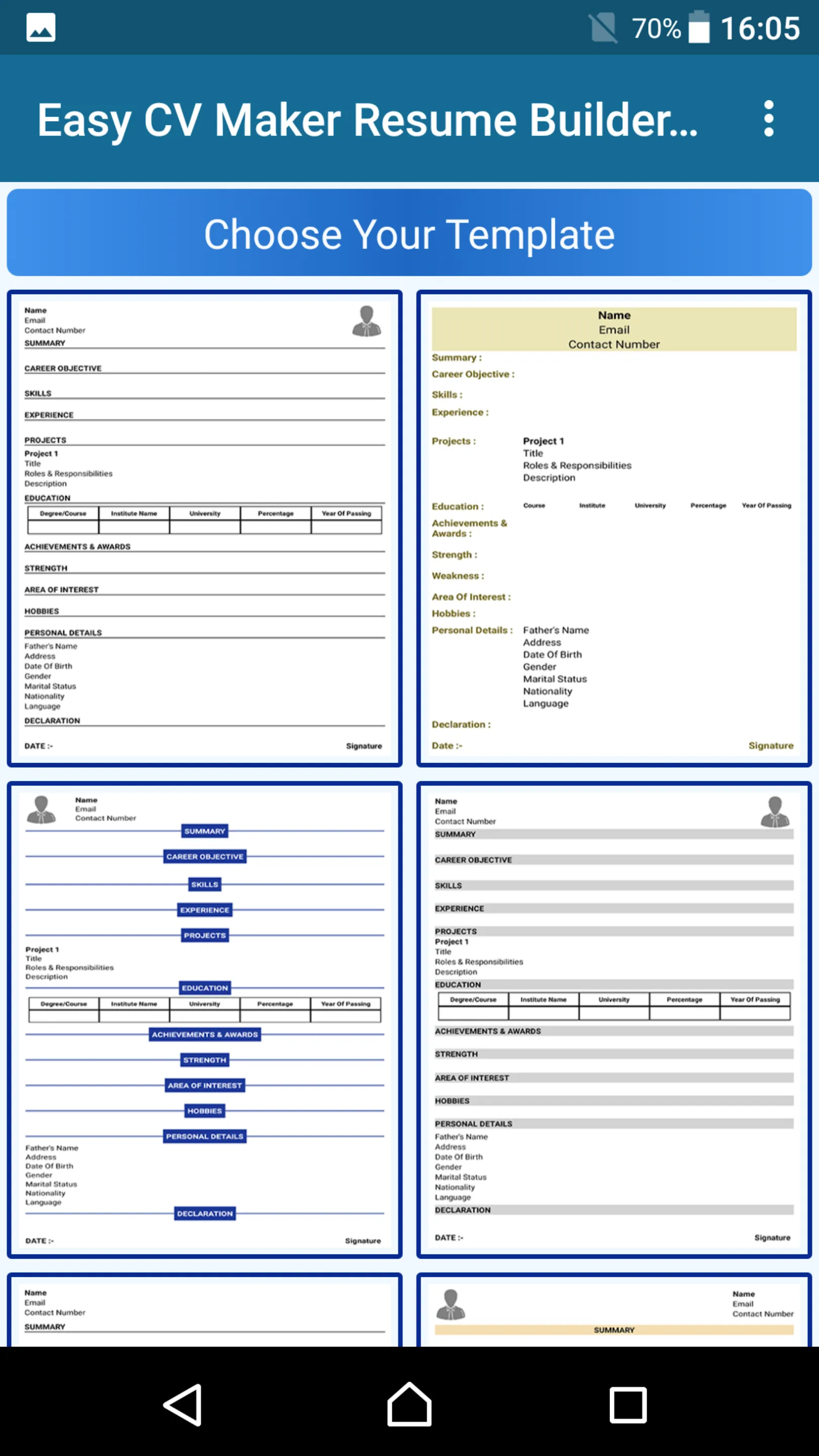 CV Maker Resume PDF Editor | Indus Appstore | Screenshot