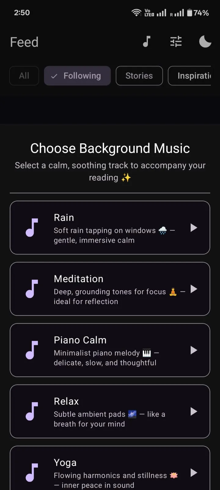 Unwind: Poetry & Writing | Indus Appstore | Screenshot
