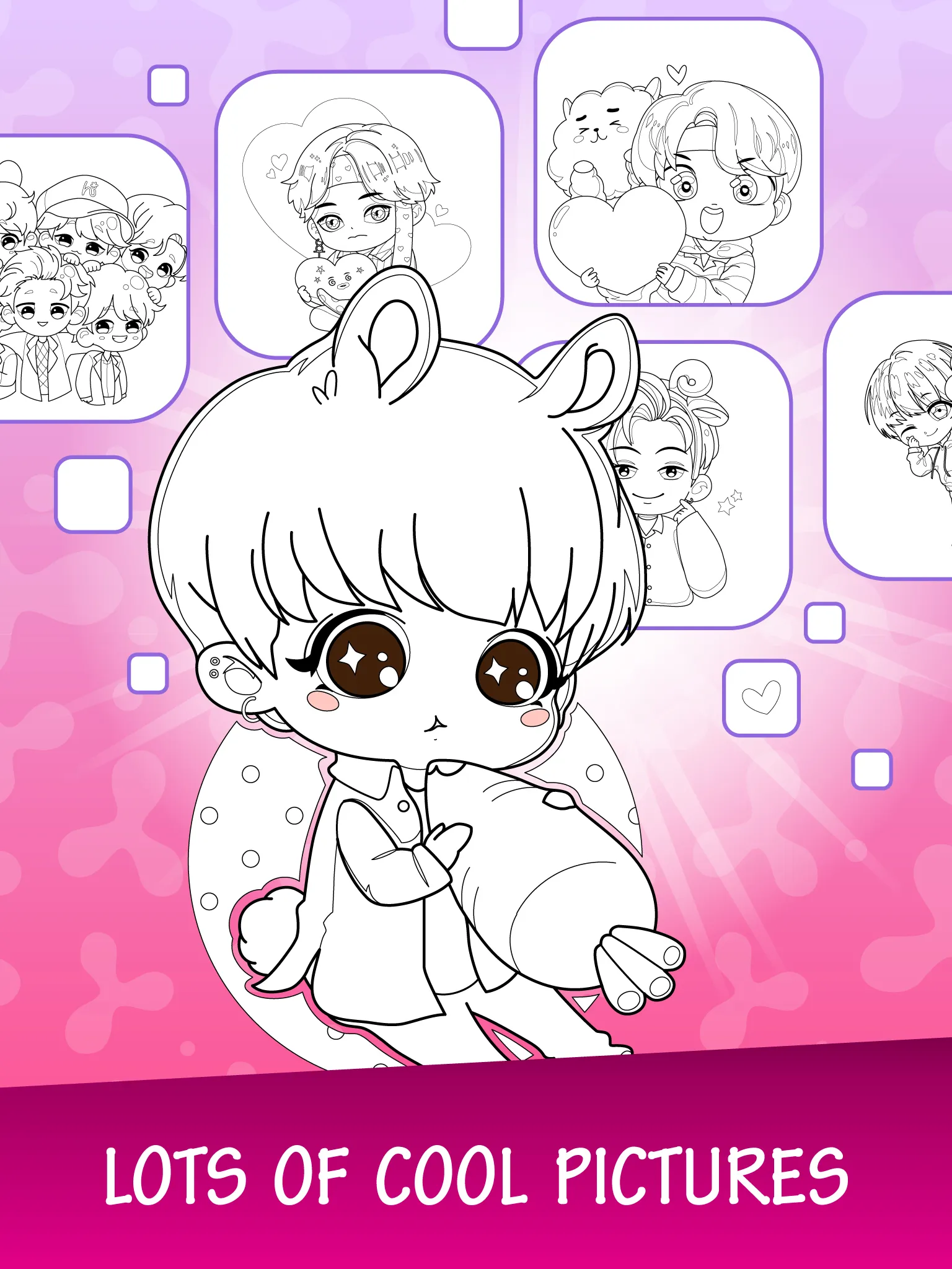 KPOP Chibi Idol Coloring Book | Indus Appstore | Screenshot