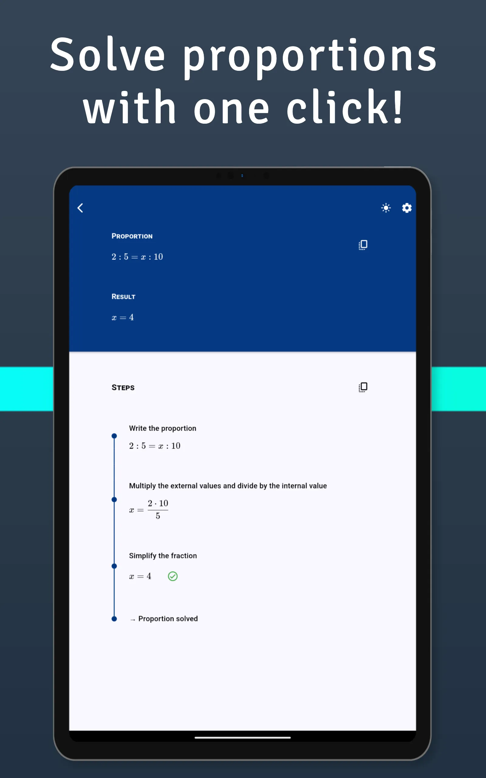 Solve proportions | Indus Appstore | Screenshot