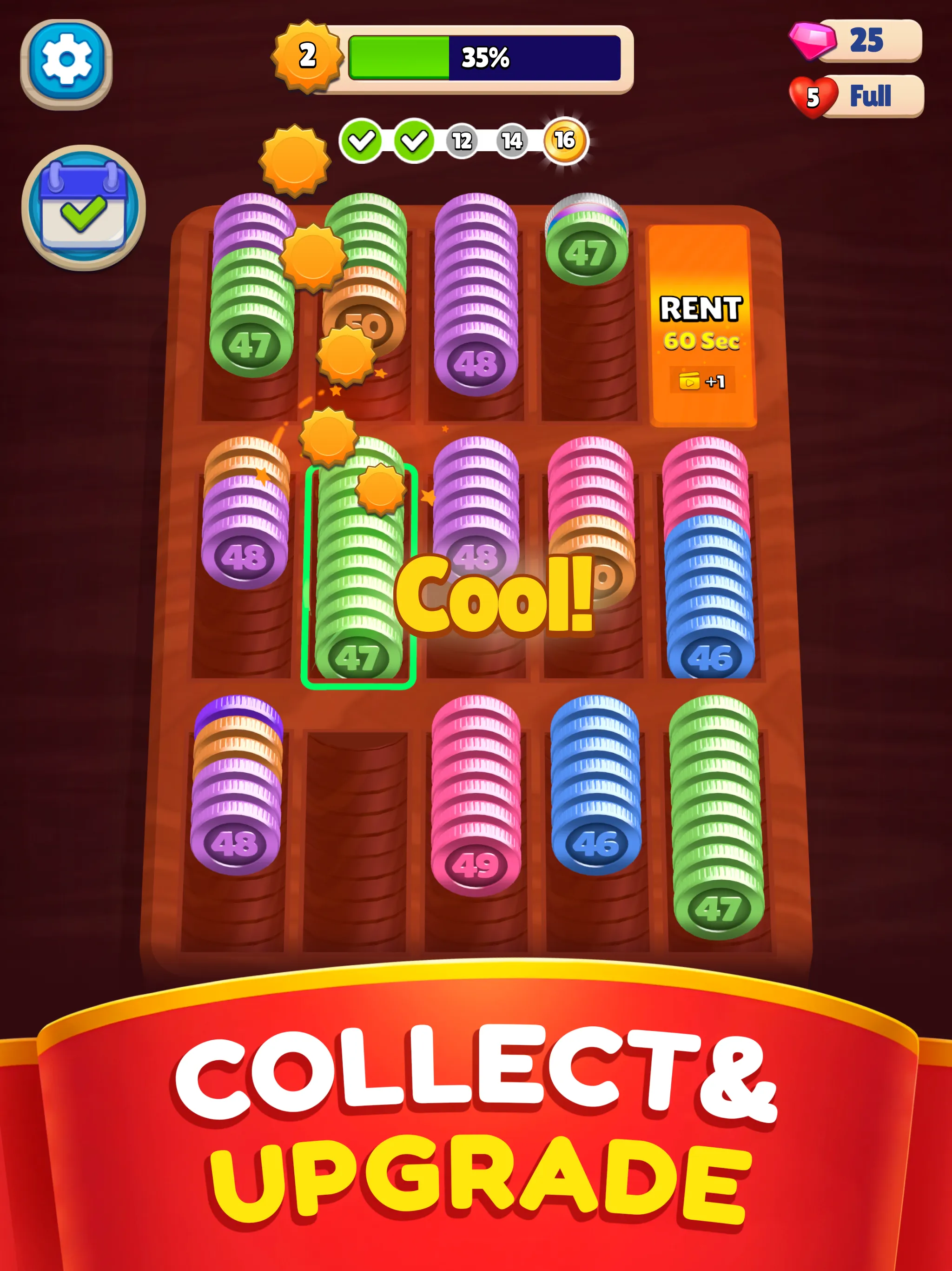 Pocket Sort: Coin Merge Puzzle | Indus Appstore | Screenshot