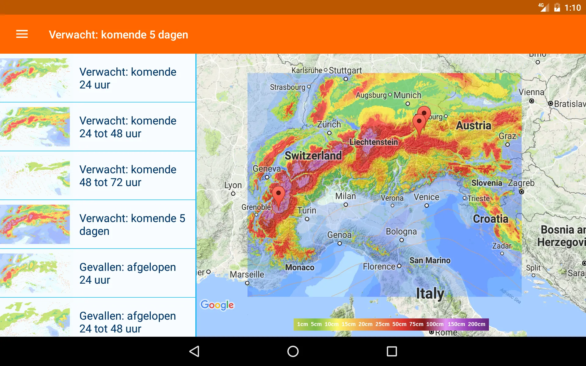 Sneeuwhoogte.nl | Indus Appstore | Screenshot