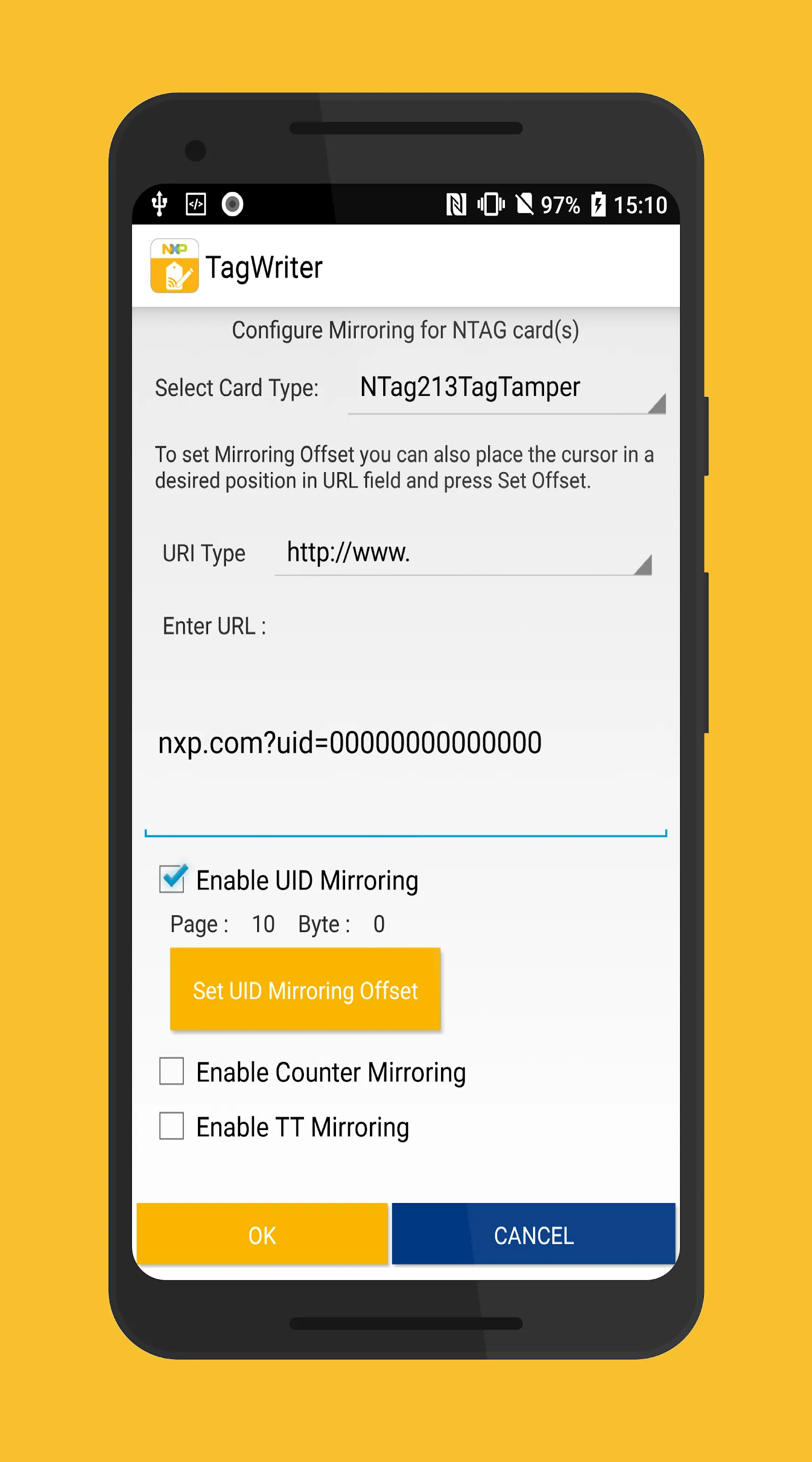 NFC TagWriter by NXP | Indus Appstore | Screenshot