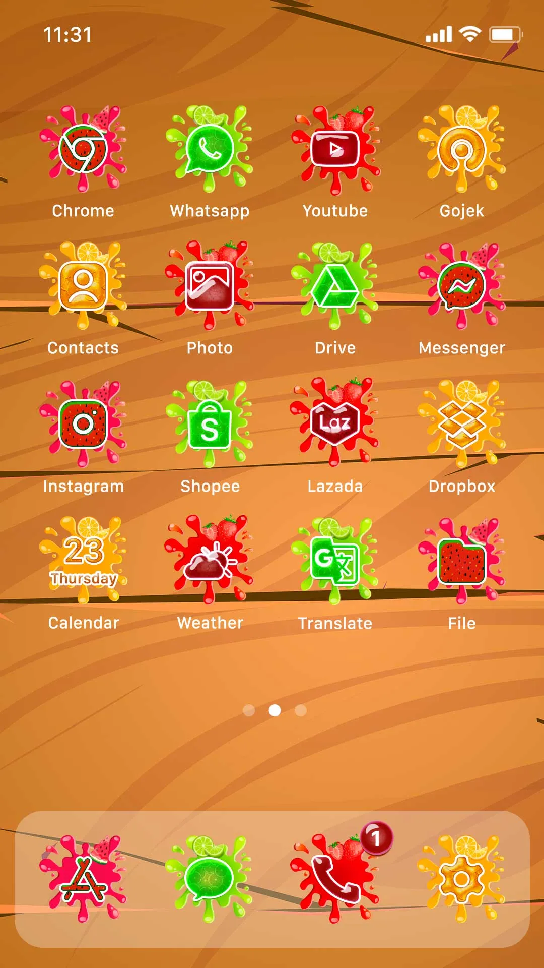 Wow Fruit Theme - Icon Pack | Indus Appstore | Screenshot