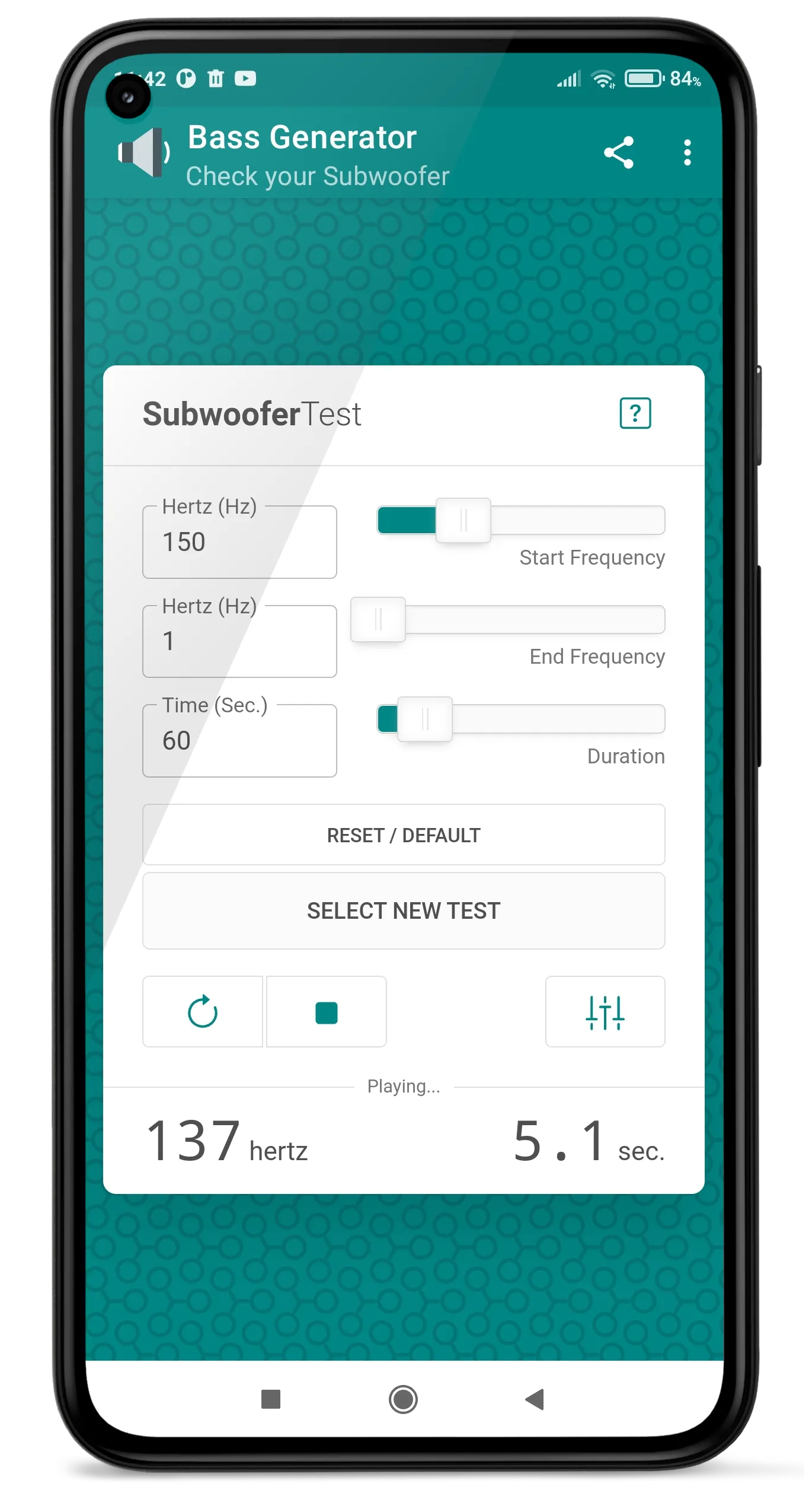 Bass Generator. Subwoofer Test | Indus Appstore | Screenshot