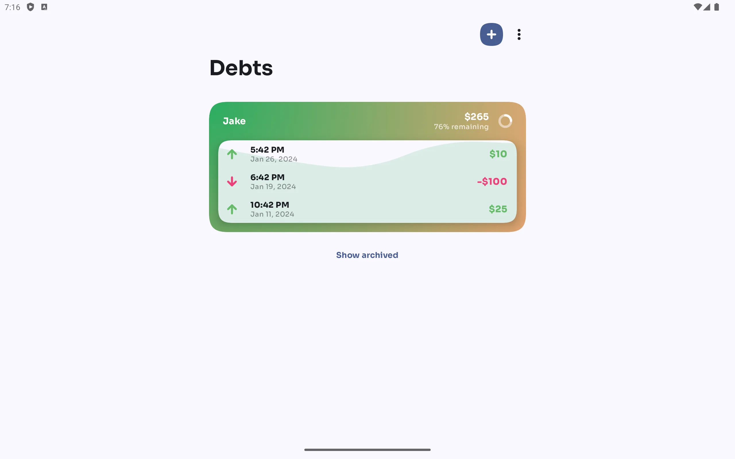 Owu: Loan & Debt Tracker | Indus Appstore | Screenshot