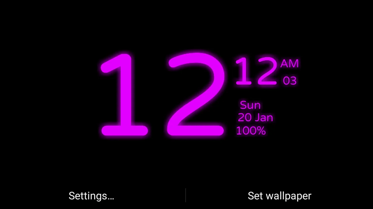 Digital Clock Wallpaper | Indus Appstore | Screenshot