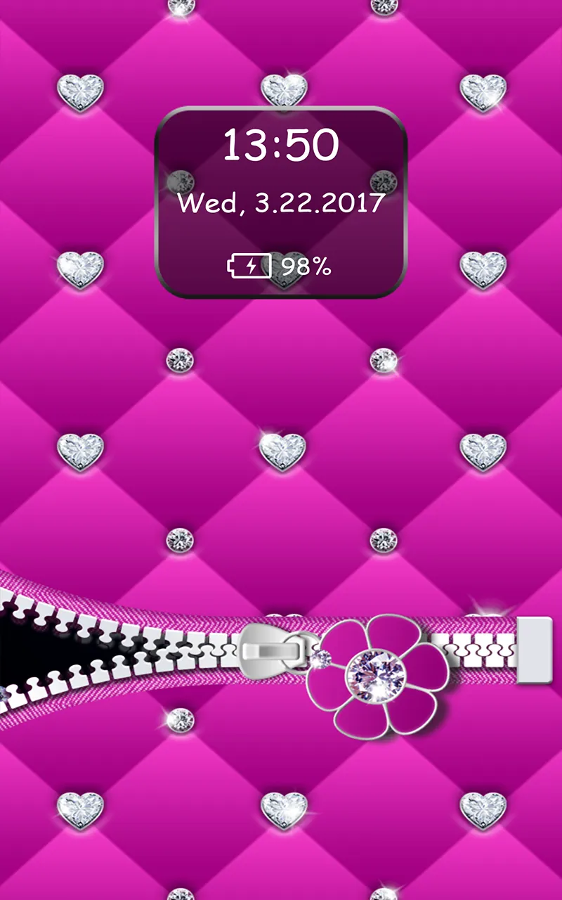 Diamond Zipper Lock Screen | Indus Appstore | Screenshot