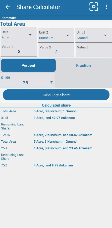 Land Area Calculator | Indus Appstore | Screenshot