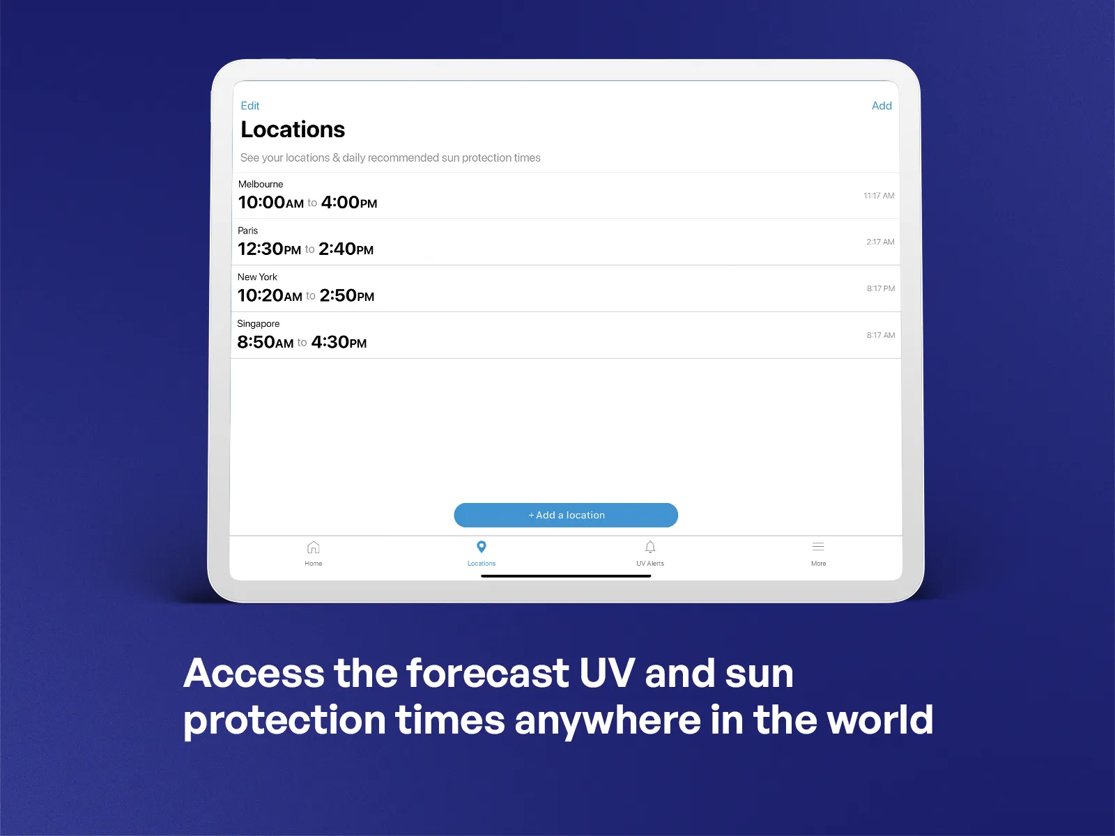 SunSmart Global UV | Indus Appstore | Screenshot