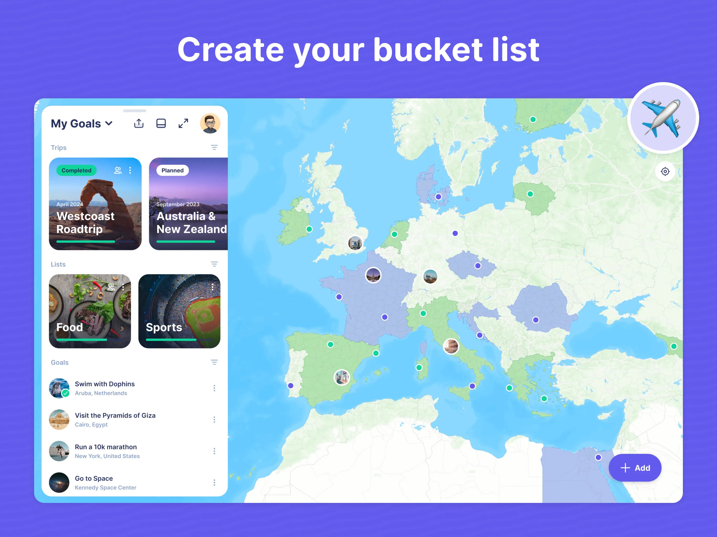 iBucket List: Travel & Goals | Indus Appstore | Screenshot