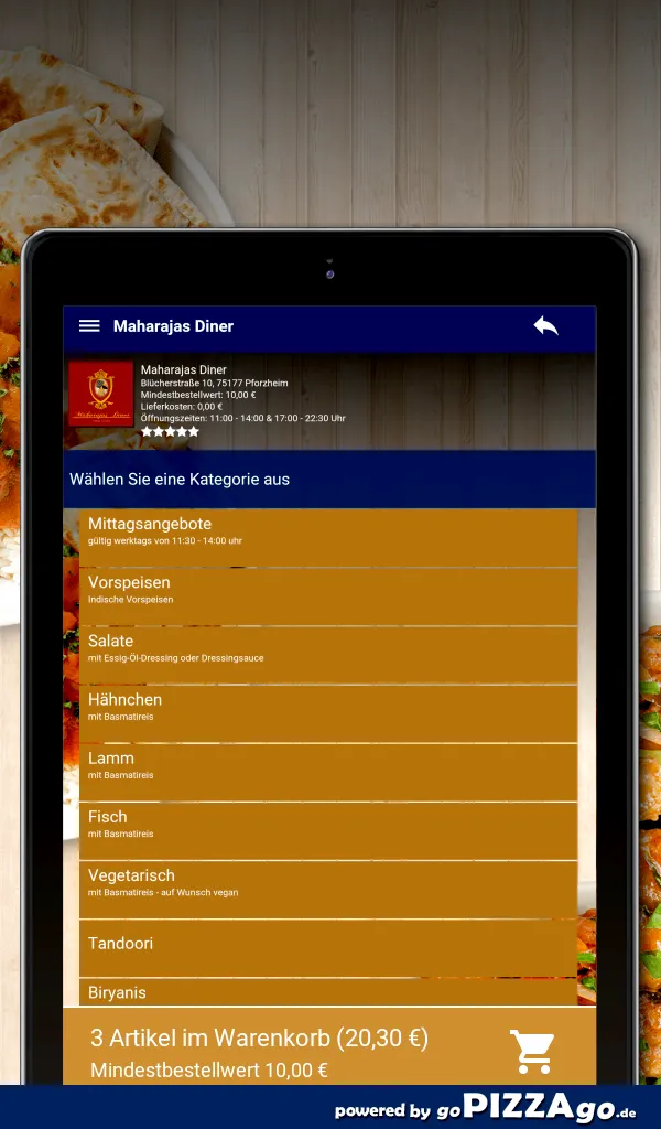 Maharajas Diner Pforzheim | Indus Appstore | Screenshot