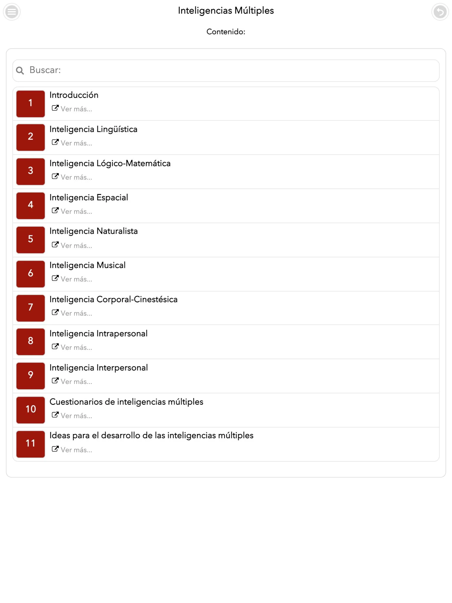 Inteligencias Múltiples | Indus Appstore | Screenshot