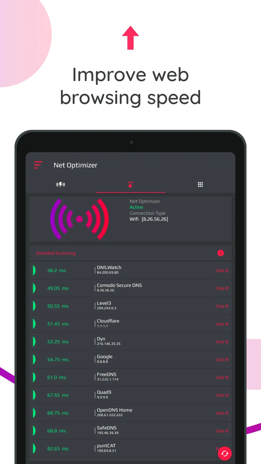 Net Optimizer: Optimize Ping | Indus Appstore | Screenshot