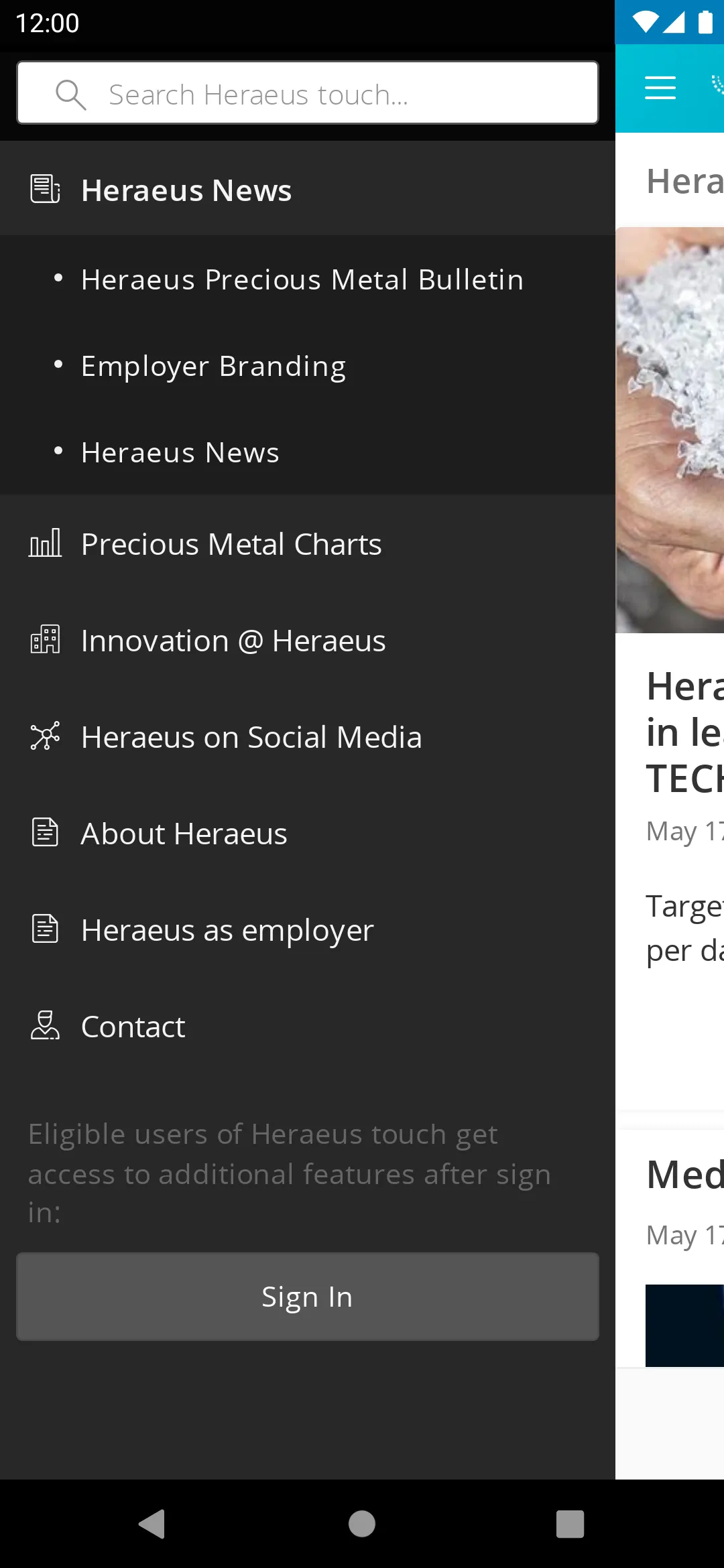 Heraeus touch | Indus Appstore | Screenshot