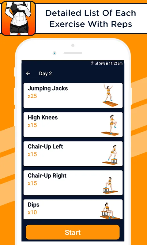 Lose belly weight, fat burner | Indus Appstore | Screenshot